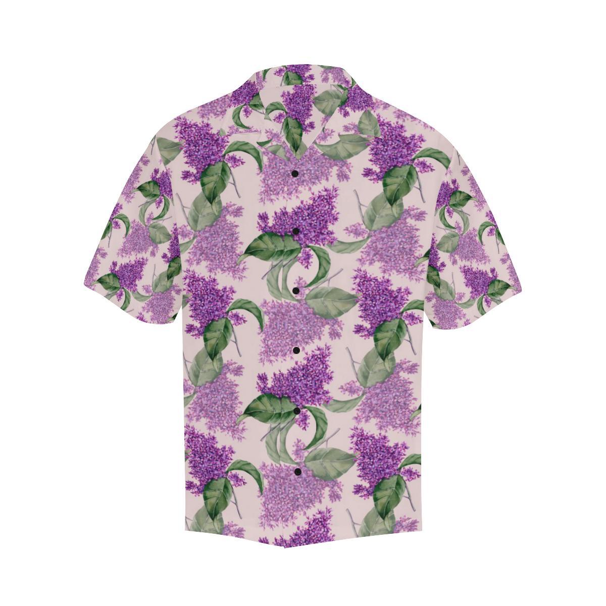 Lilac Pattern Print Design LI02 Men Hawaiian Shirt-JorJune