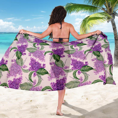 Lilac Pattern Print Design LI02 Sarong Pareo Wrap-JORJUNE.COM