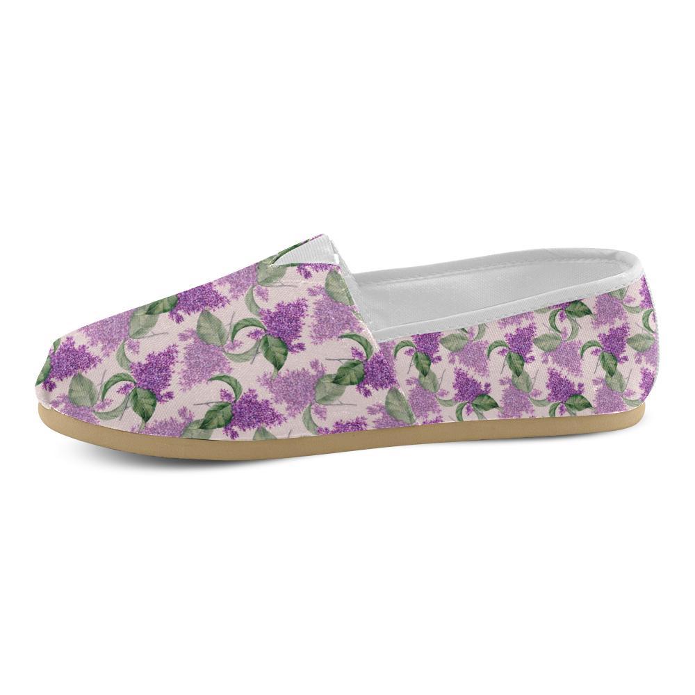 Lilac Pattern Print Design LI02 Women Casual Shoes-JorJune.com