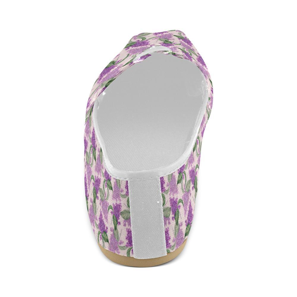 Lilac Pattern Print Design LI02 Women Casual Shoes-JorJune.com