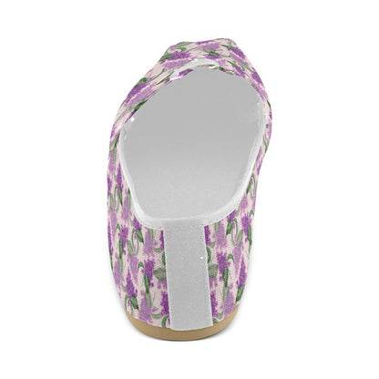 Lilac Pattern Print Design LI02 Women Casual Shoes-JorJune.com