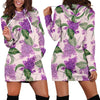 Lilac Pattern Print Design LI02 Women Hoodie Dress