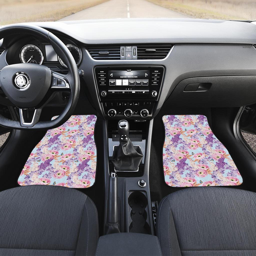 Lilac Pattern Print Design LI03 Car Floor Mats-JorJune.com