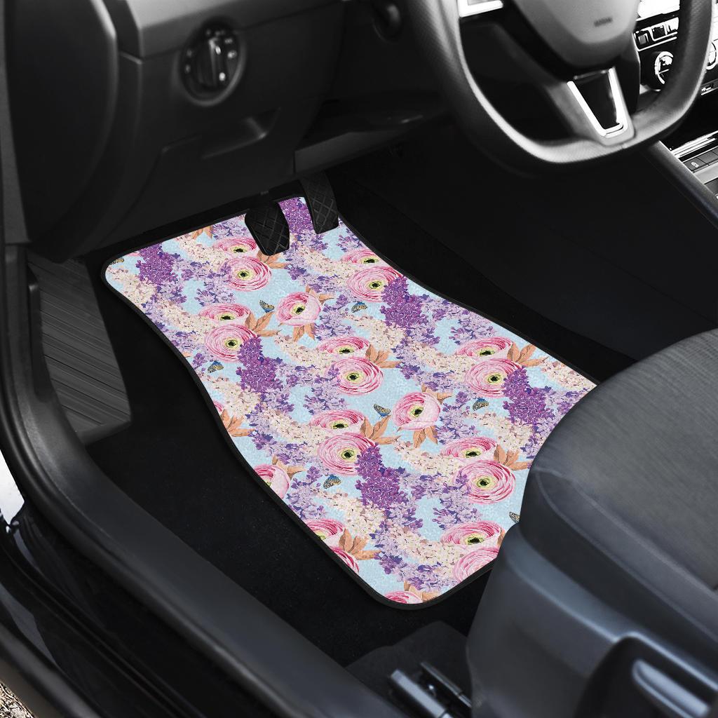 Lilac Pattern Print Design LI03 Car Floor Mats-JorJune.com