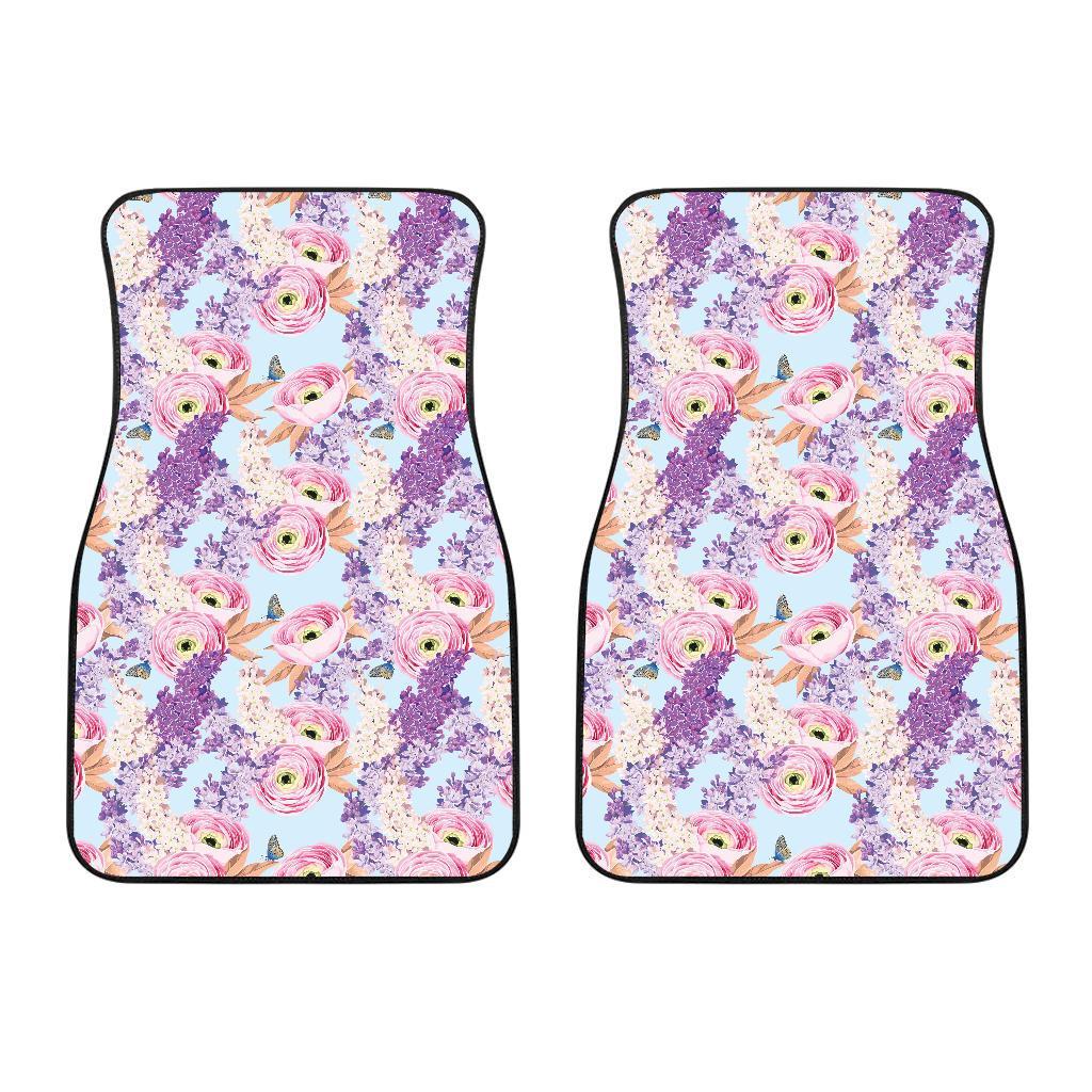 Lilac Pattern Print Design LI03 Car Floor Mats-JorJune.com