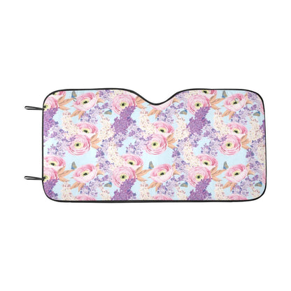 Lilac Pattern Print Design LI03 Car Sun Shade-JorJune
