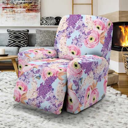 Lilac Pattern Print Design LI03 Recliner Slipcover-JORJUNE.COM