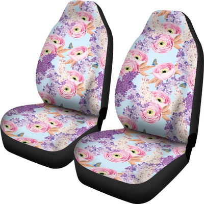 Lilac Pattern Print Design LI03 Universal Fit Car Seat Covers-JorJune