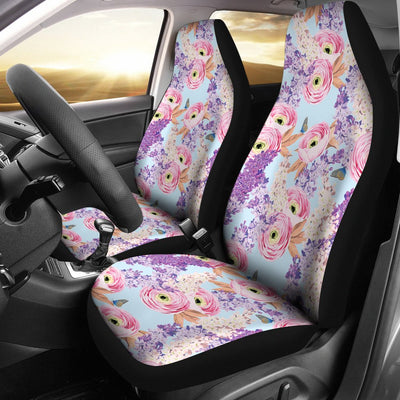 Lilac Pattern Print Design LI03 Universal Fit Car Seat Covers-JorJune