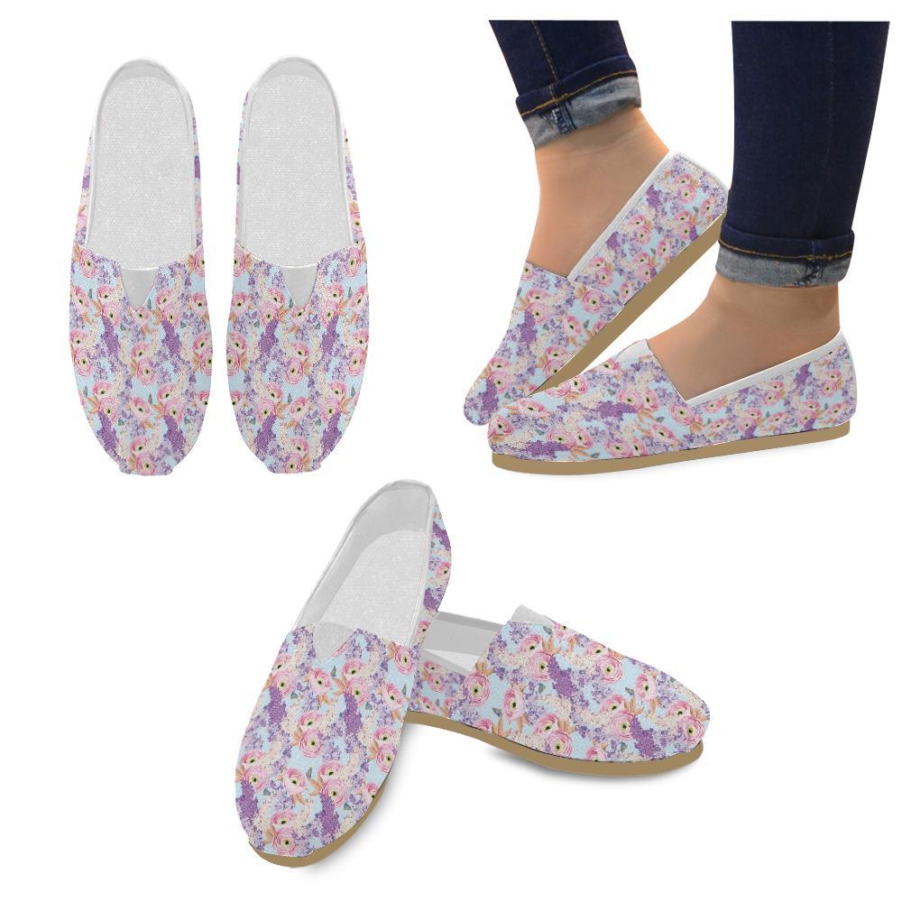 Lilac Pattern Print Design LI03 Women Casual Shoes-JorJune.com