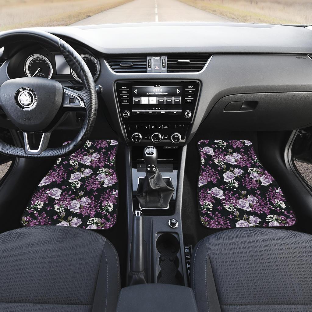 Lilac Pattern Print Design LI04 Car Floor Mats-JorJune.com