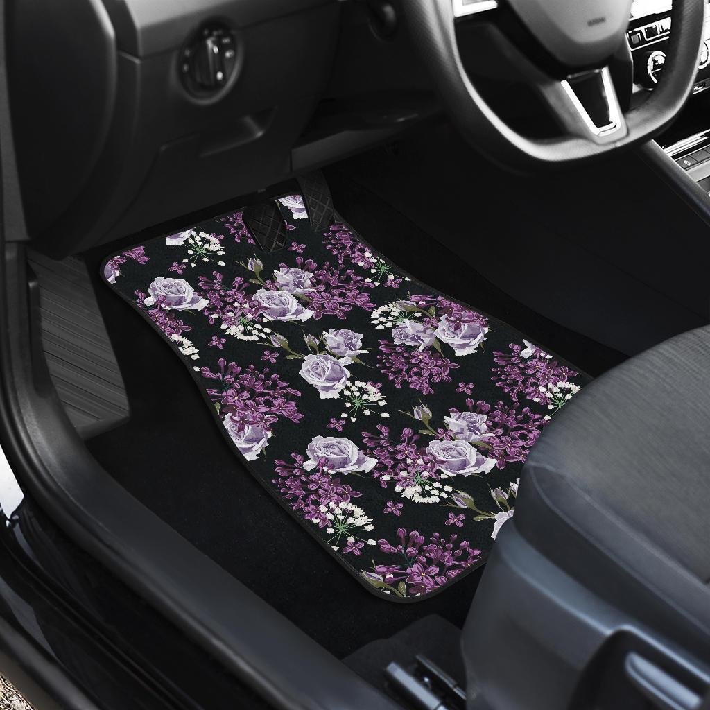 Lilac Pattern Print Design LI04 Car Floor Mats-JorJune.com