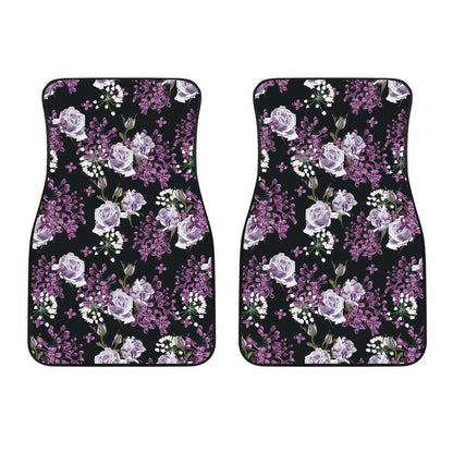 Lilac Pattern Print Design LI04 Car Floor Mats-JorJune.com