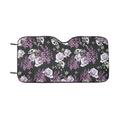 Lilac Pattern Print Design LI04 Car Sun Shade-JorJune