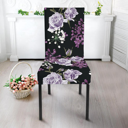 Lilac Pattern Print Design LI04 Dining Chair Slipcover-JORJUNE.COM