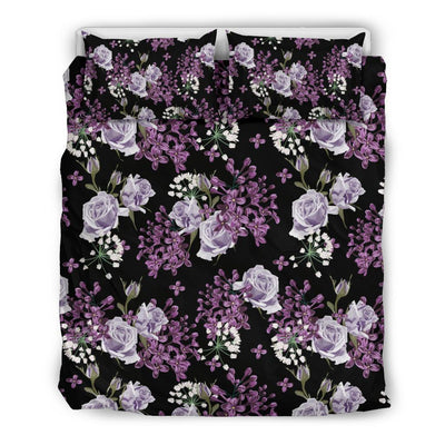 Lilac Pattern Print Design LI04 Duvet Cover Bedding Set-JORJUNE.COM