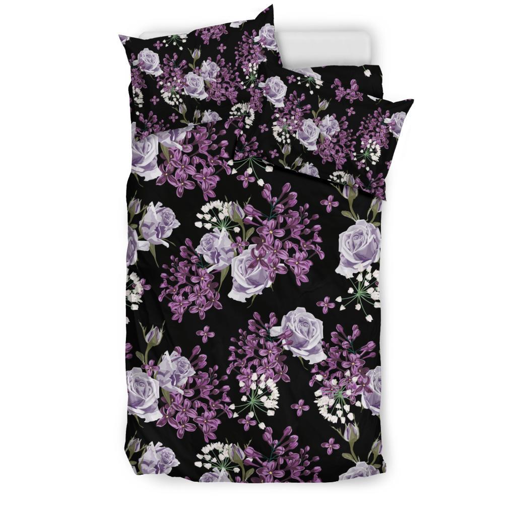 Lilac Pattern Print Design LI04 Duvet Cover Bedding Set-JORJUNE.COM