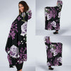 Lilac Pattern Print Design LI04 Hooded Blanket-JORJUNE.COM