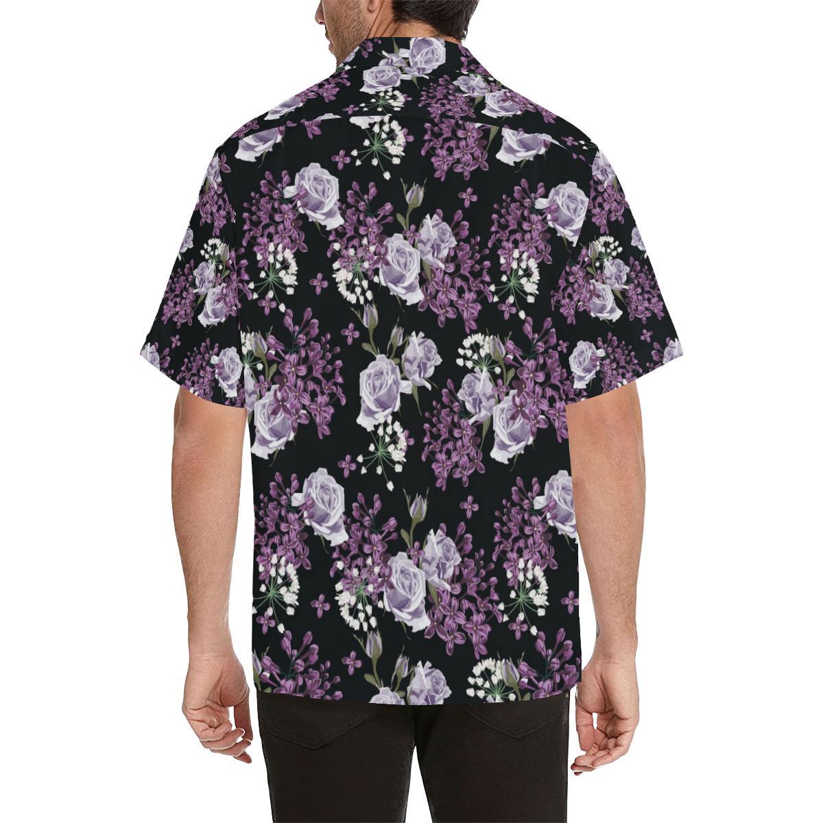 Lilac Pattern Print Design LI04 Men Hawaiian Shirt-JorJune