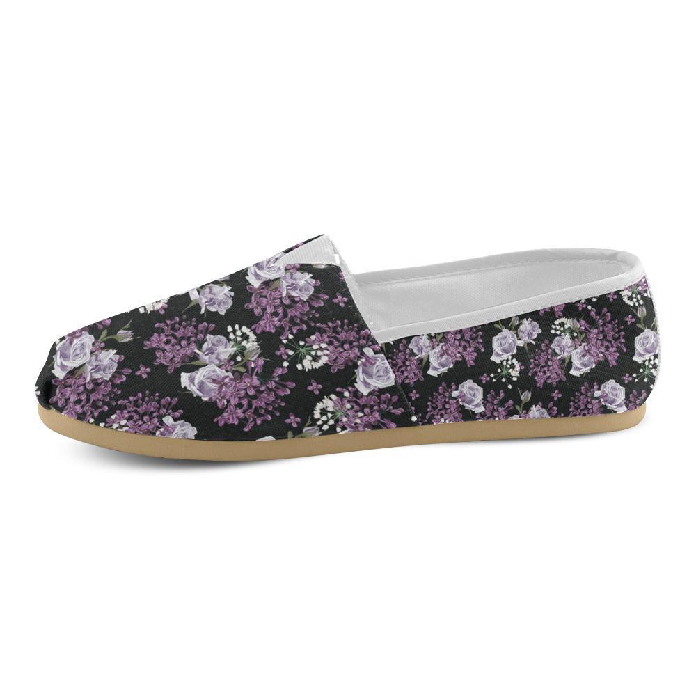 Lilac Pattern Print Design LI04 Women Casual Shoes-JorJune.com