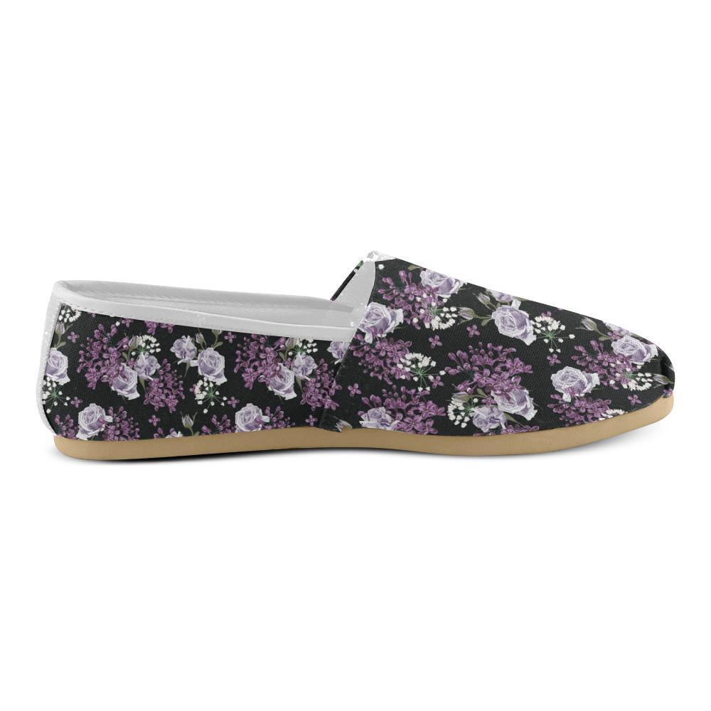 Lilac Pattern Print Design LI04 Women Casual Shoes-JorJune.com