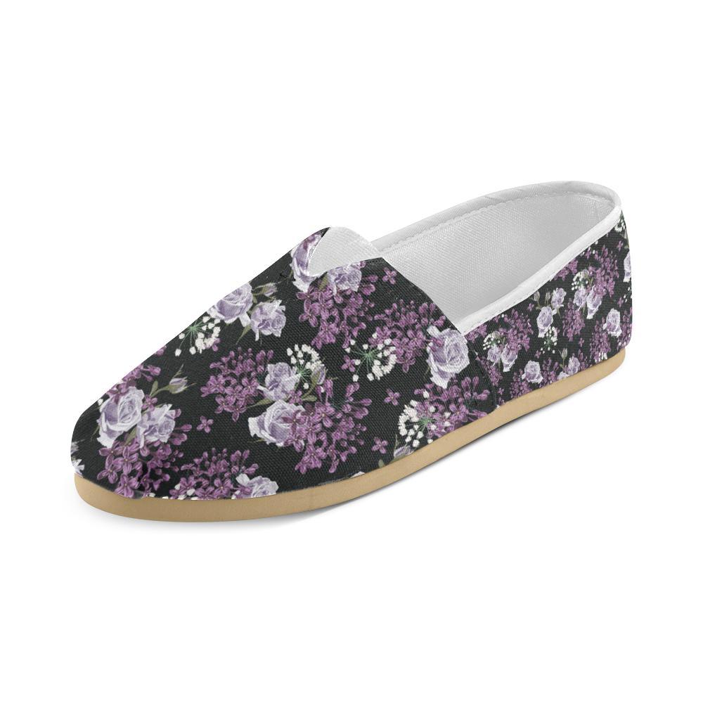 Lilac Pattern Print Design LI04 Women Casual Shoes-JorJune.com