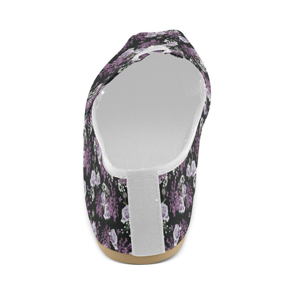 Lilac Pattern Print Design LI04 Women Casual Shoes-JorJune.com