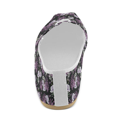 Lilac Pattern Print Design LI04 Women Casual Shoes-JorJune.com