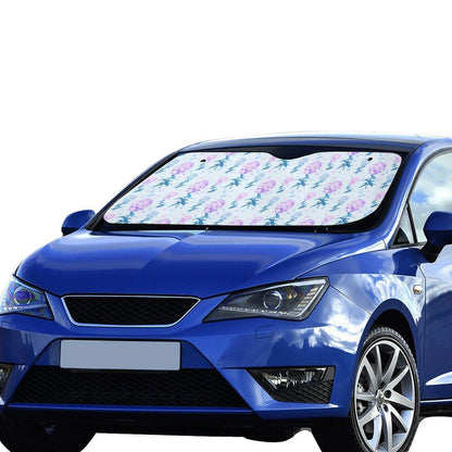 Lilac Pattern Print Design LI05 Car Sun Shade-JorJune
