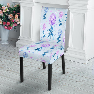 Lilac Pattern Print Design LI05 Dining Chair Slipcover-JORJUNE.COM