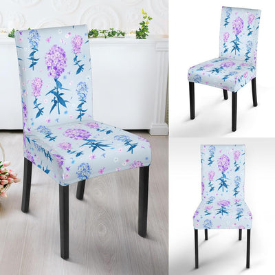 Lilac Pattern Print Design LI05 Dining Chair Slipcover-JORJUNE.COM