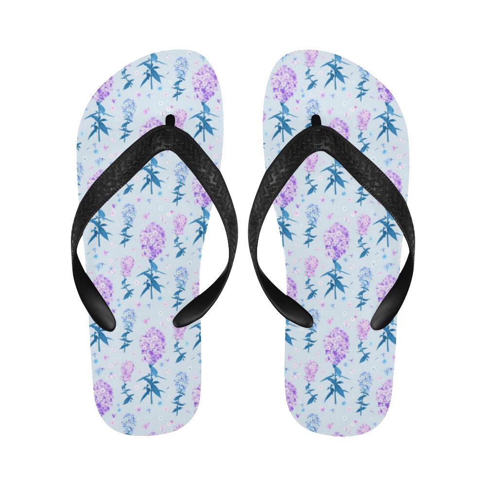 Lilac Pattern Print Design LI05 Flip Flops-JorJune