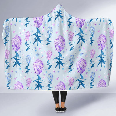 Lilac Pattern Print Design LI05 Hooded Blanket-JORJUNE.COM