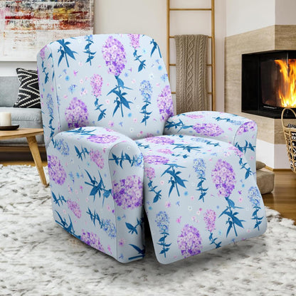 Lilac Pattern Print Design LI05 Recliner Slipcover-JORJUNE.COM