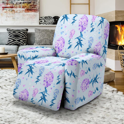 Lilac Pattern Print Design LI05 Recliner Slipcover-JORJUNE.COM
