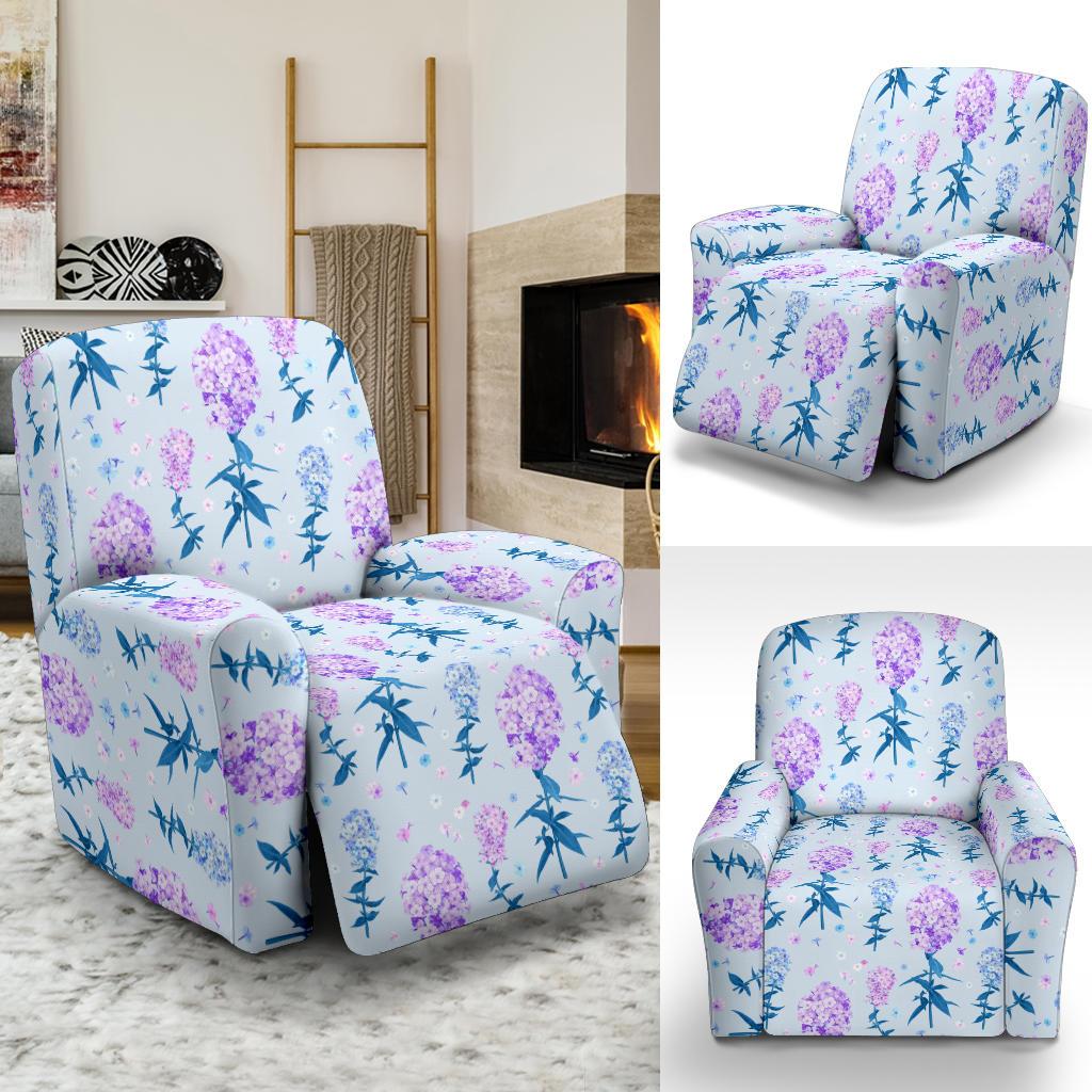 Lilac Pattern Print Design LI05 Recliner Slipcover-JORJUNE.COM