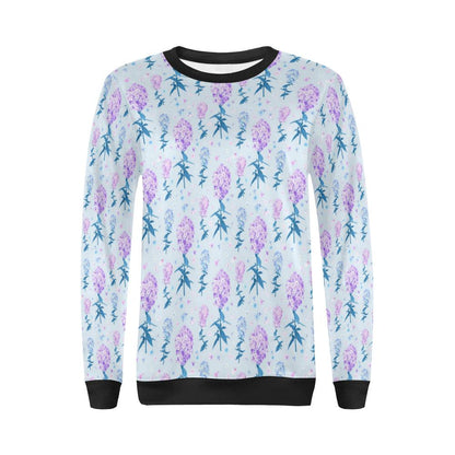 Lilac Pattern Print Design LI05 Women Long Sleeve Sweatshirt-JorJune