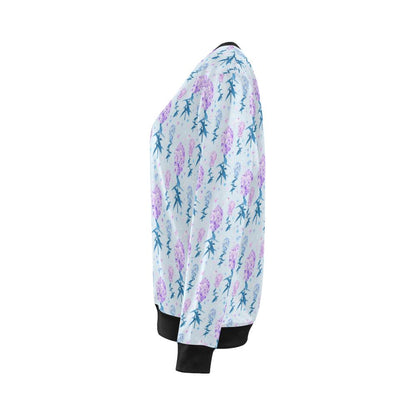 Lilac Pattern Print Design LI05 Women Long Sleeve Sweatshirt-JorJune