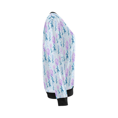 Lilac Pattern Print Design LI05 Women Long Sleeve Sweatshirt-JorJune