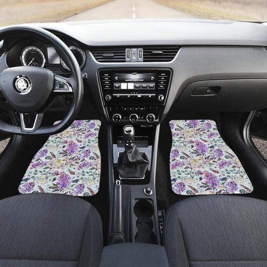 Lilac Pattern Print Design LI06 Car Floor Mats-JorJune.com