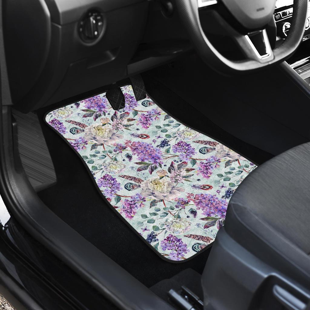 Lilac Pattern Print Design LI06 Car Floor Mats-JorJune.com