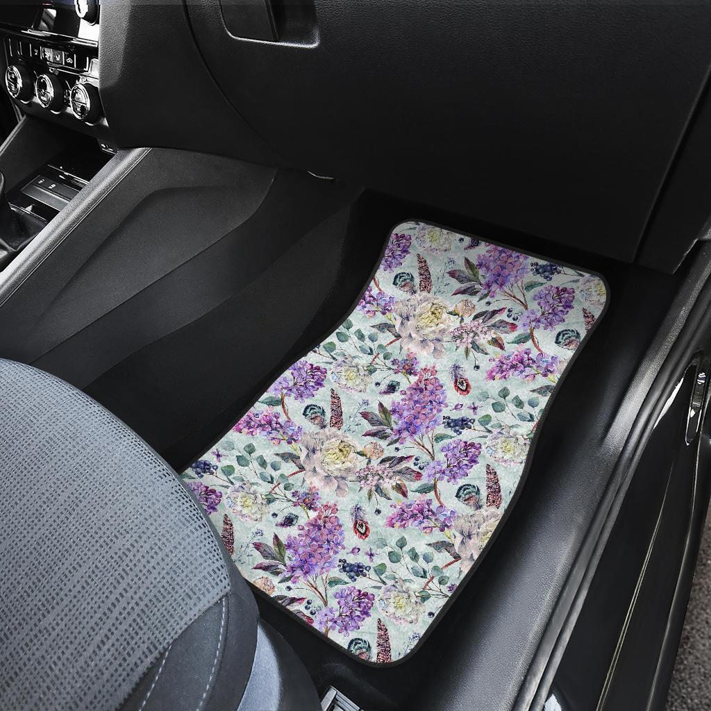 Lilac Pattern Print Design LI06 Car Floor Mats-JorJune.com