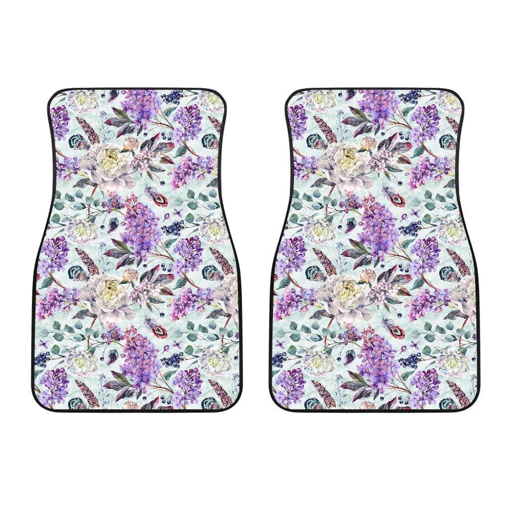 Lilac Pattern Print Design LI06 Car Floor Mats-JorJune.com