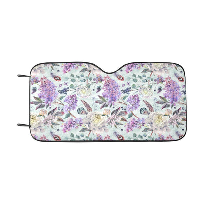 Lilac Pattern Print Design LI06 Car Sun Shade-JorJune