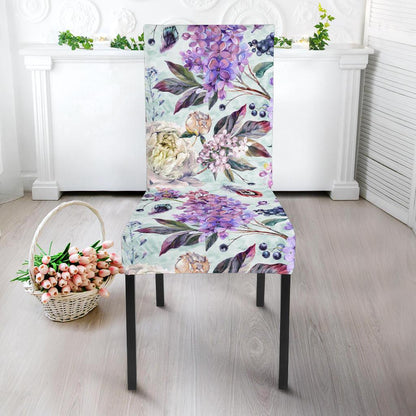 Lilac Pattern Print Design LI06 Dining Chair Slipcover-JORJUNE.COM