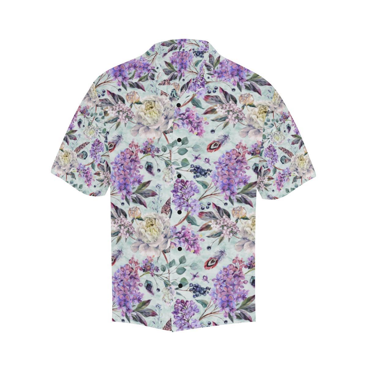 Lilac Pattern Print Design LI06 Men Hawaiian Shirt-JorJune