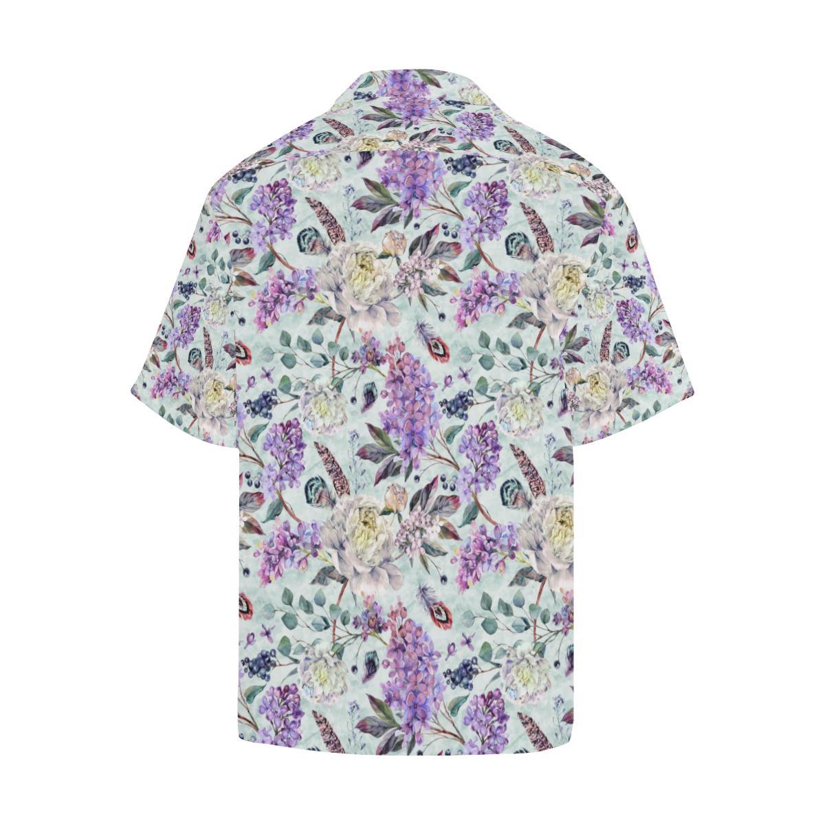 Lilac Pattern Print Design LI06 Men Hawaiian Shirt-JorJune