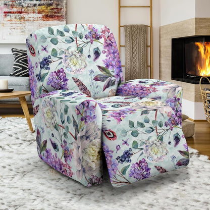 Lilac Pattern Print Design LI06 Recliner Slipcover-JORJUNE.COM