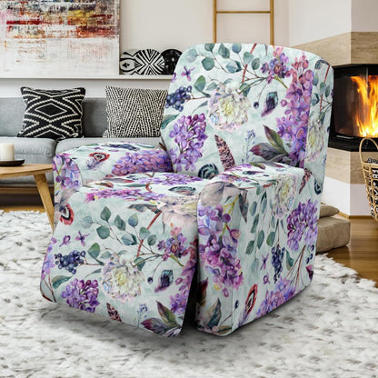 Lilac Pattern Print Design LI06 Recliner Slipcover-JORJUNE.COM
