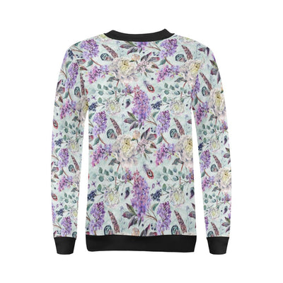 Lilac Pattern Print Design LI06 Women Long Sleeve Sweatshirt-JorJune